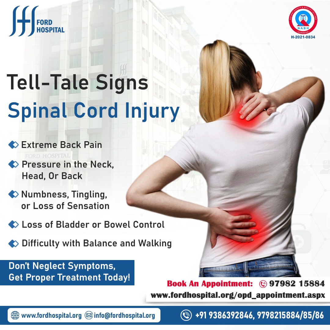 Know the tell-tale signs of spinal injury and take action #SpinalHealth 

Book your appointments online fordhospital.org/opd_appointmen…

Call us at 97982 15884 
fordhospital.org

#BackPainAwareness #HealthTip #SpinalHealth  #multispecilities #Fordhospital #Khemnichak #Patna #Bihar