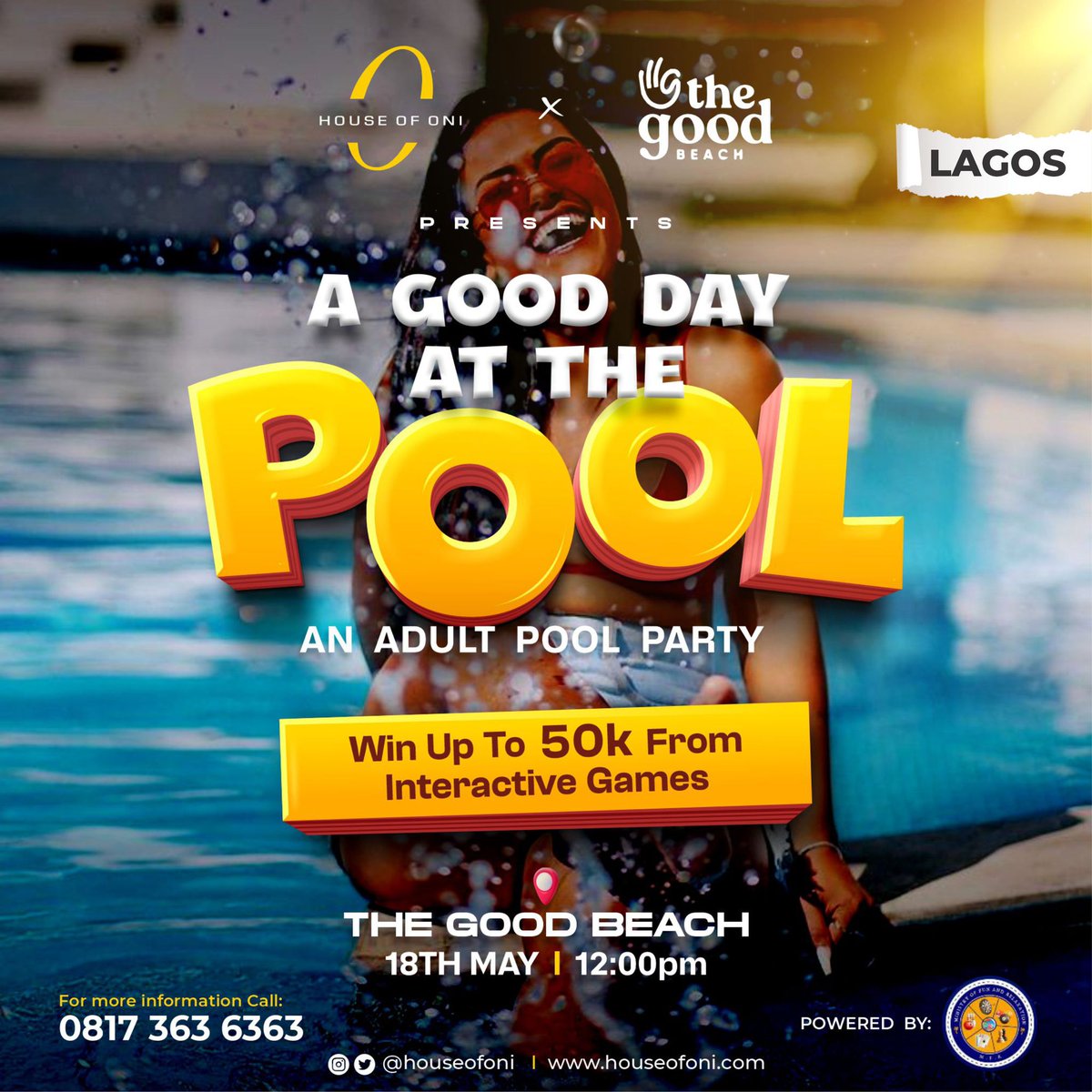 Upto N50,000 up for grabs 🙌🏽 at the hottest adult pool party! 

To get your tickets send us a whatsapp message 08173636363

#houseofoni #houseofoniparty #thegoodbeach #beachvibes #lagosparty #hoo #newadventures #silentdisco #silentdiscoafrica