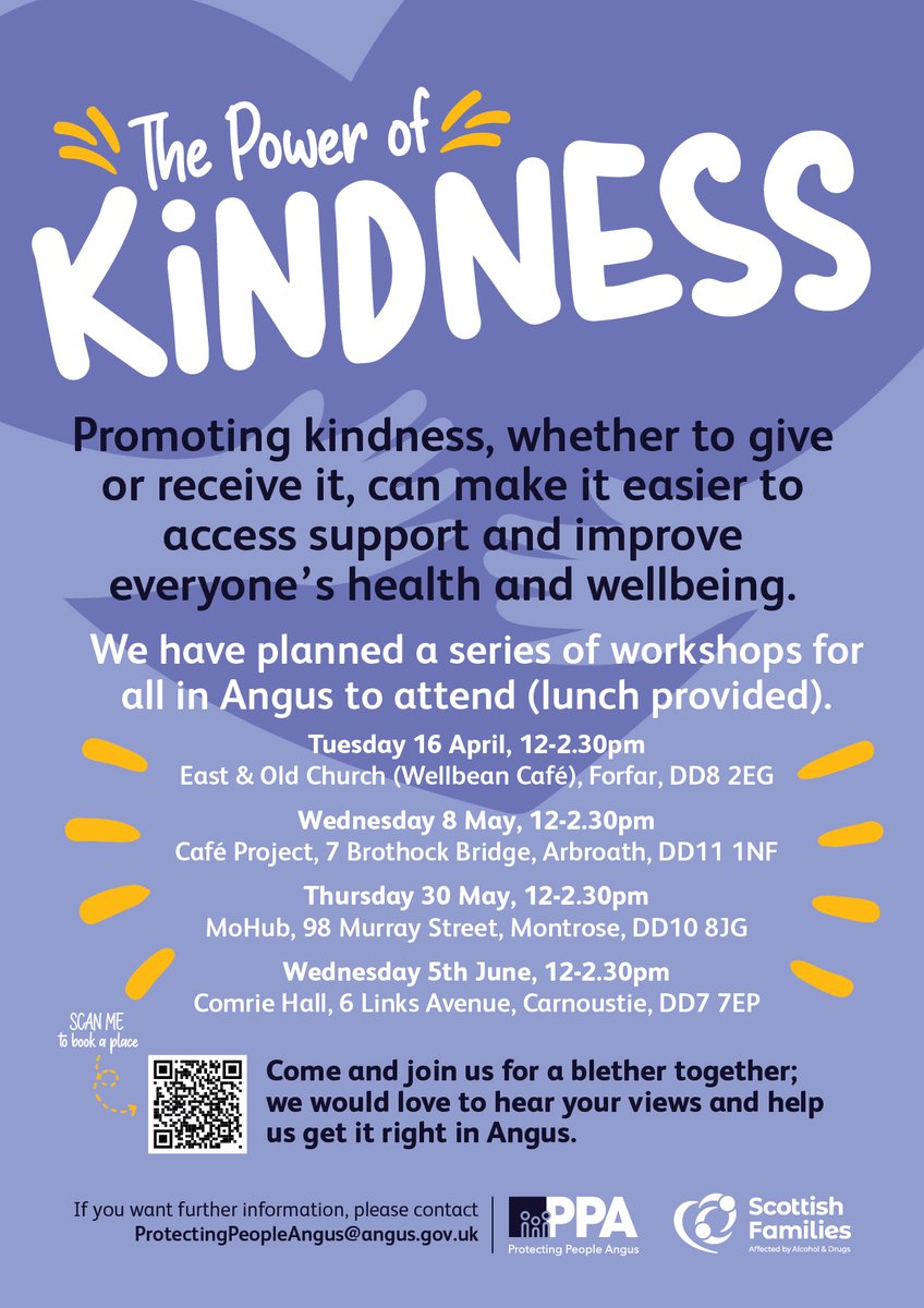 “I think that if you deliver a smile, it usually makes the other person smile. And that does give you a warm, fuzzy feeling inside.”, Alison 😍 Get involved in the power of kindness in Angus. Book your place 👉 tickettailor.com/events/angusco… #Kindnessis… #Cultureofkindness
