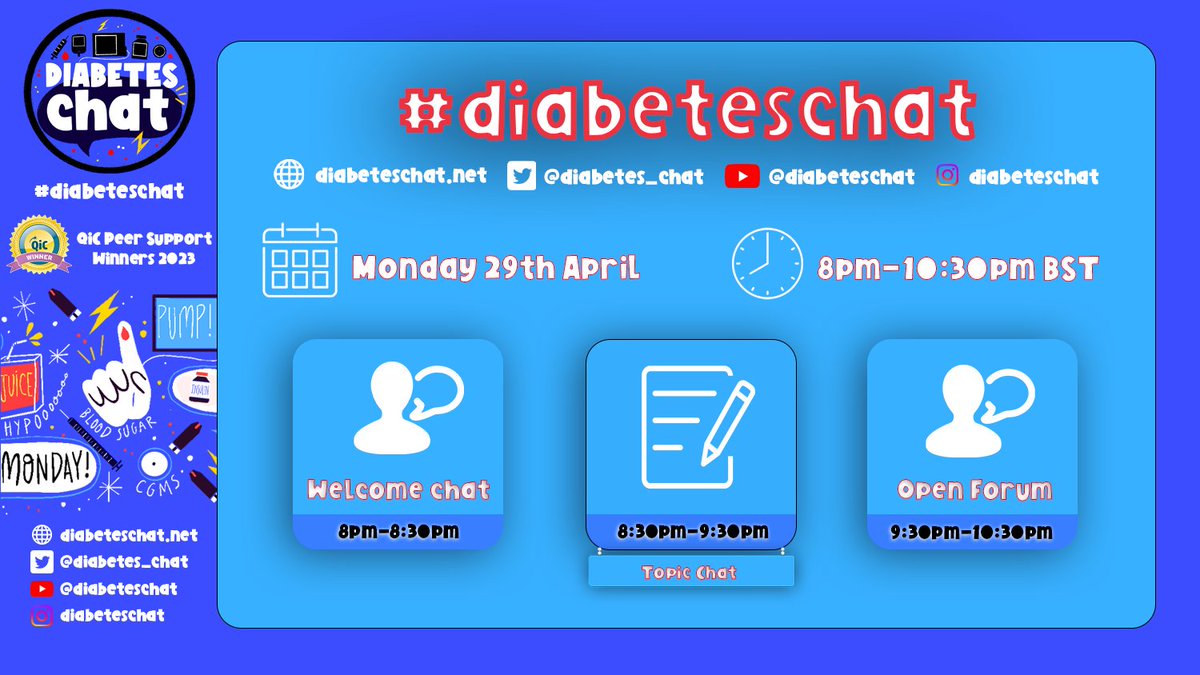 Happy Monday everyone😎 Let's see what's coming up on #diabeteschat today: 🕗 Welcome Chat 🕤 Open Forum Chat 🫂 Your host today is @Spendog29 and @ClaireHowells10 🎧x.com/i/spaces/1OyKA…