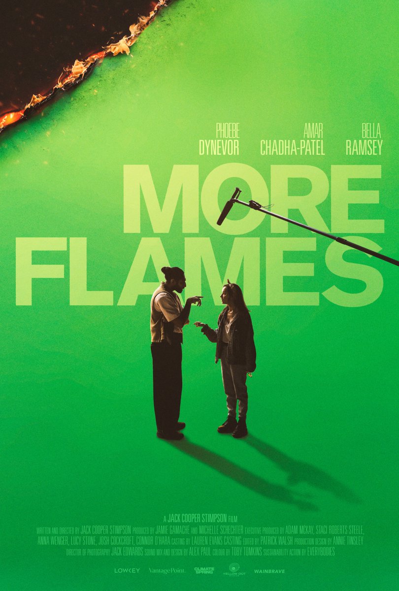 Pleased, proud and delighted to be releasing 'MORE FLAMES' today. A meditation on the power of storytelling when the world is burning... there's also a talking dog. Written and directed by me, made possible by @climate__spring and Adam McKay's @weareyellowdot Watch, share, enjoy!