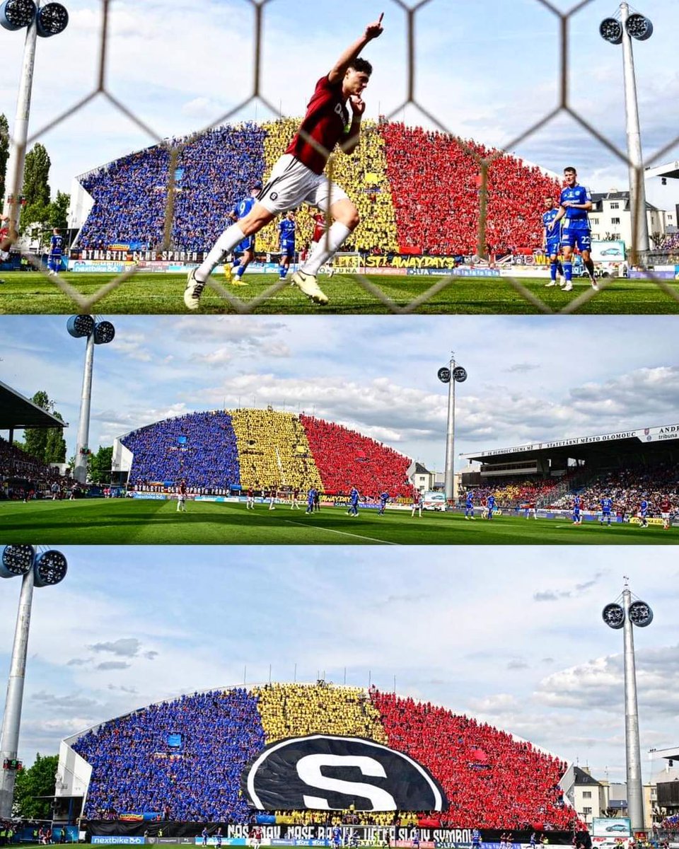 28.04.2024 | 1 Liga 🇨🇿🔵🟡🔴
Amazing show Sparta Prague fans in away game against Sigma Olomouc last night

#acsparta #spartapraha #letenští