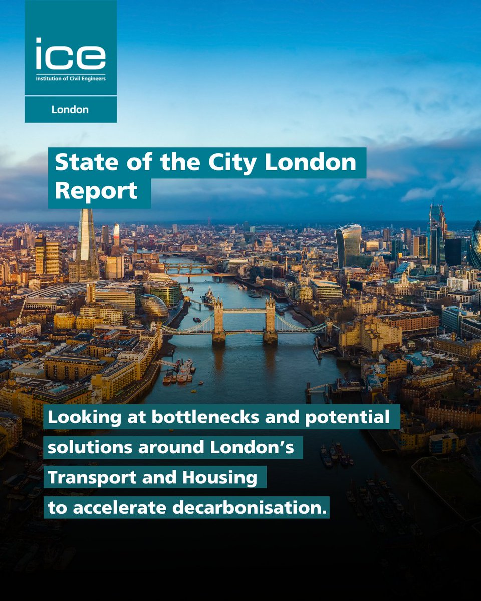 ⚡We are thrilled to announce the launch of our report, State of the City - London, a collaborative effort to help the winner of the #MayoralElection2024 identify actions they can take to accelerate the decarbonisation of #London’s Built Environment.

ice.org.uk/download-centr…