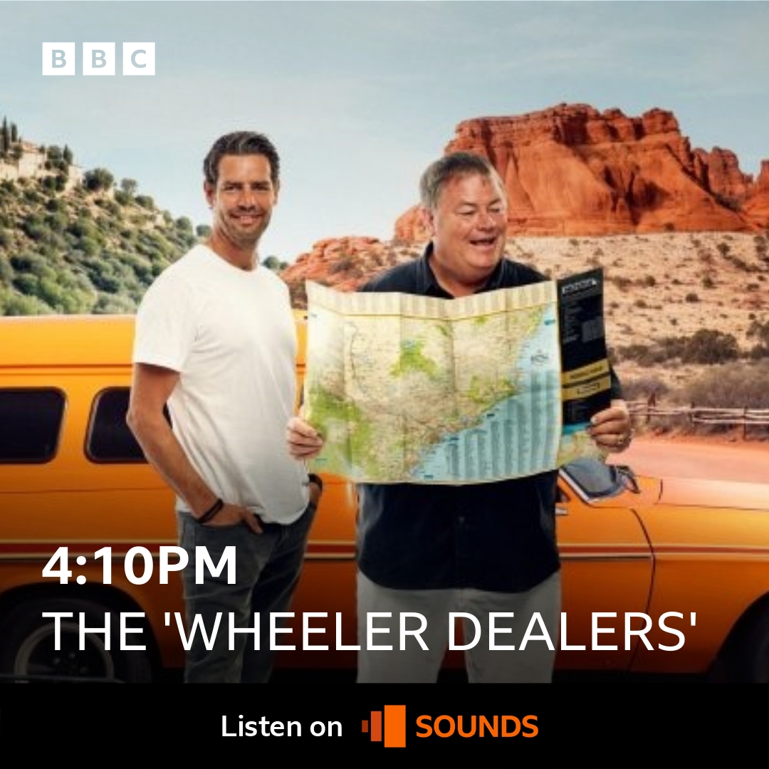 If you're a fan of @wheelerdealers @mikebrewer and @f1elvis, they're back tonight on @DiscoveryUK with a brand new show, #WheelerDealersWorldTour, taking them all over the globe in search of great cars. They join me today at 4:10pm! 📻: BBC Radio Kent/Surrey/Sussex