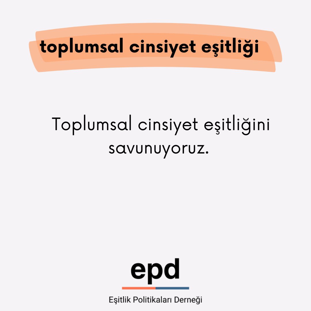 Toplumsal cinsiyet eşitliğini savunuyoruz. #YoksulluklaMücadele #epd #EsitlikPolitikaları #ayrımcılık #yoksulluk