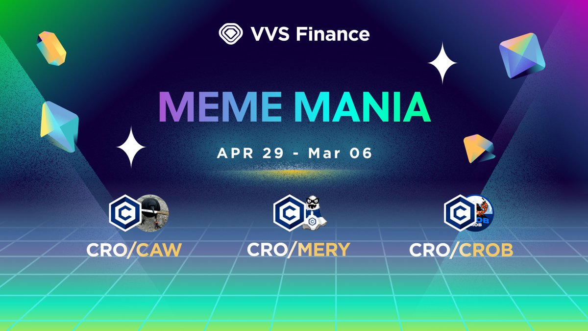 🔥 Congrats to these strong memes! Stake in the MEME farms this week and start earning VVS rewards! vvs.finance/farms/classic #MEMEMania #VVSFinance #crofam