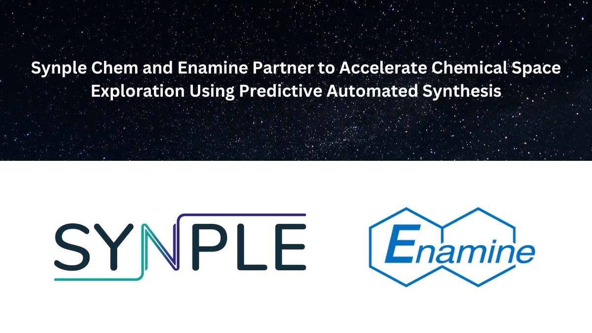 Synple Chem (@synplechem) and Enamine partner to jointly develop a new chemical space by fueling the world’s largest collection of building blocks provided by Enamine to Synple Chem’s reaction outcome prediction tools. Read full Press Release: bit.ly/3JGtQ9c