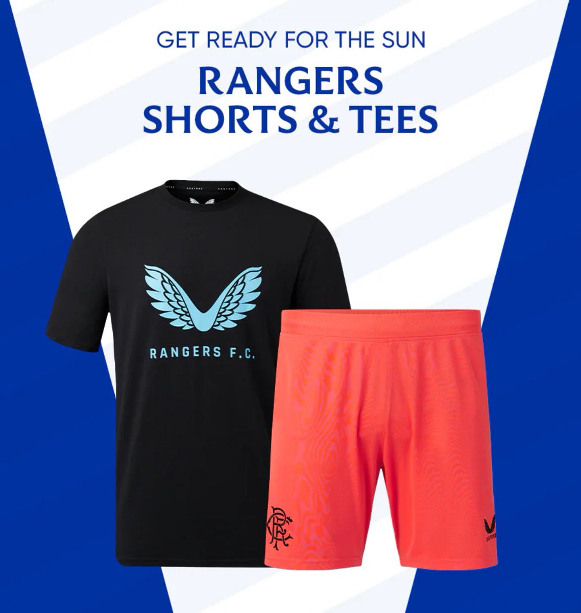🌞 Get READY for the sun with Rangers Shorts & Tees. Enjoy an additional 11% off kits by using code EXTRA11 at checkout. 👉 Shop Here: tidd.ly/3JCScjV #AD