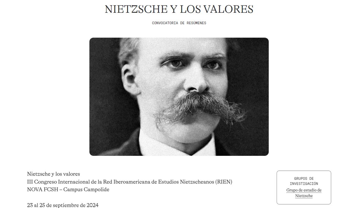 Red Iberoamericana de Estudios Nietzscheanos RIEN tweet media