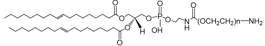 #DOPE-#PEG-#Amine exhibits amphiphilic behavior in water by forming micelles. It can be used to prepare #liposome for drug carrier in targeted delivery applications. The #NH2 terminal group can be reacted with an active NHS-ester to form a stable amide bond.
#drugdelivery #bio