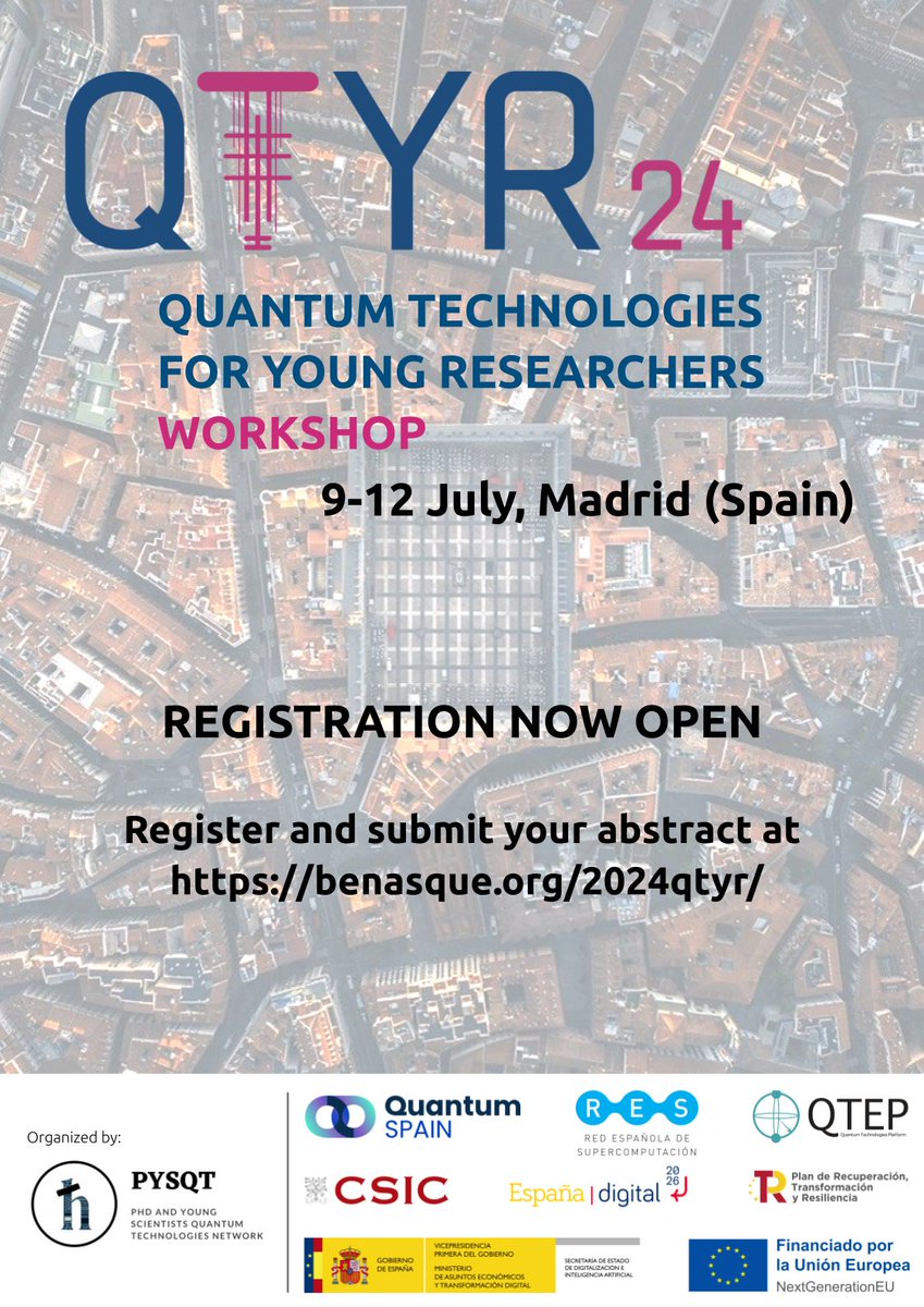 Exciting news! 🎉 Join us for the QTYR24 workshop—a student-led event designed for young scientists eager to learn, share research, and have fun! Save the date for July. See you there! benasque.org/2024qtyr/