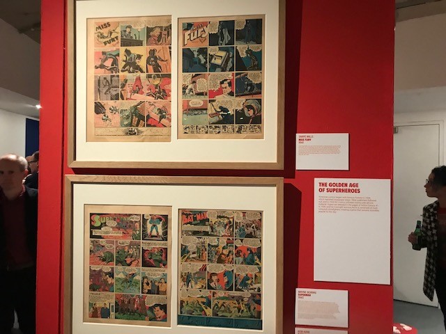 Some snaps from the 'HEROES: The British invasion of American comics' exhibition at @Cartoonmuseumuk Featuring the likes of Neil Gaimen, Alan Moore, Dave Gibbons, and David Lloyd.