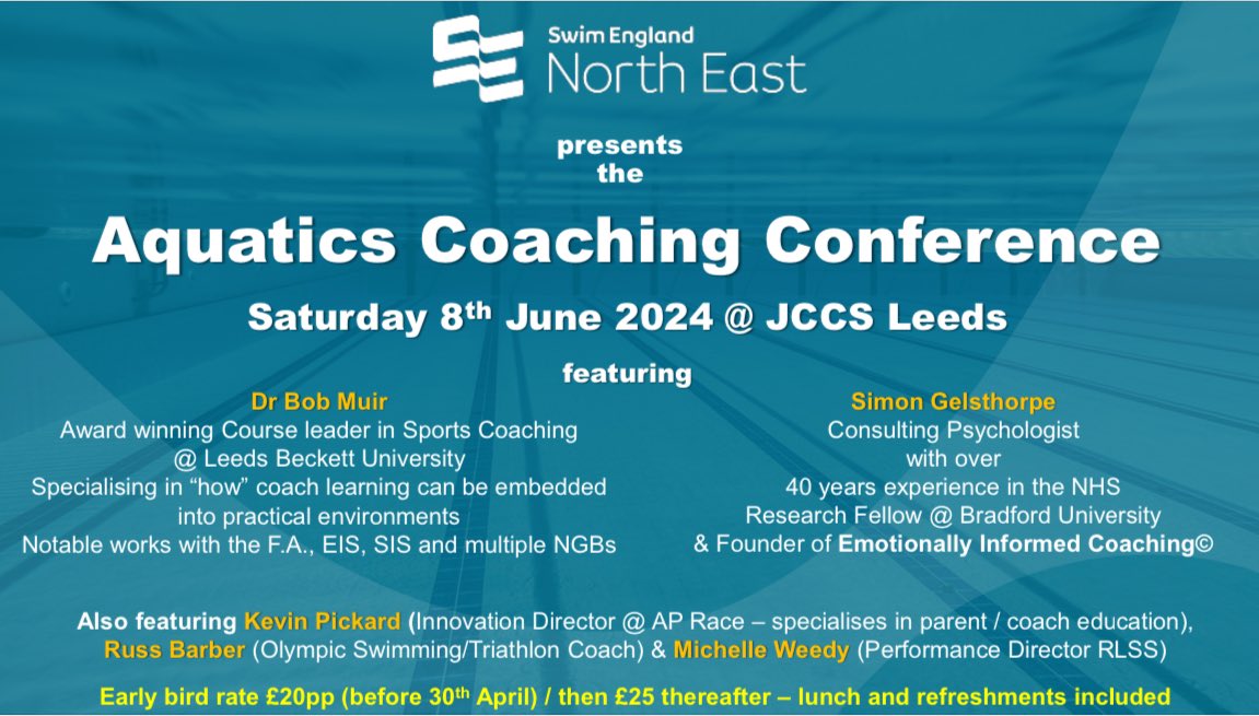 🎉 Exciting news! It's National Coaching Week and we're thrilled to celebrate by investing in our talented workforce with the Swim England North East Aquatic Coaches conference. This is not just a conference - it's a development opportunity for our coaches to grow and thrive.