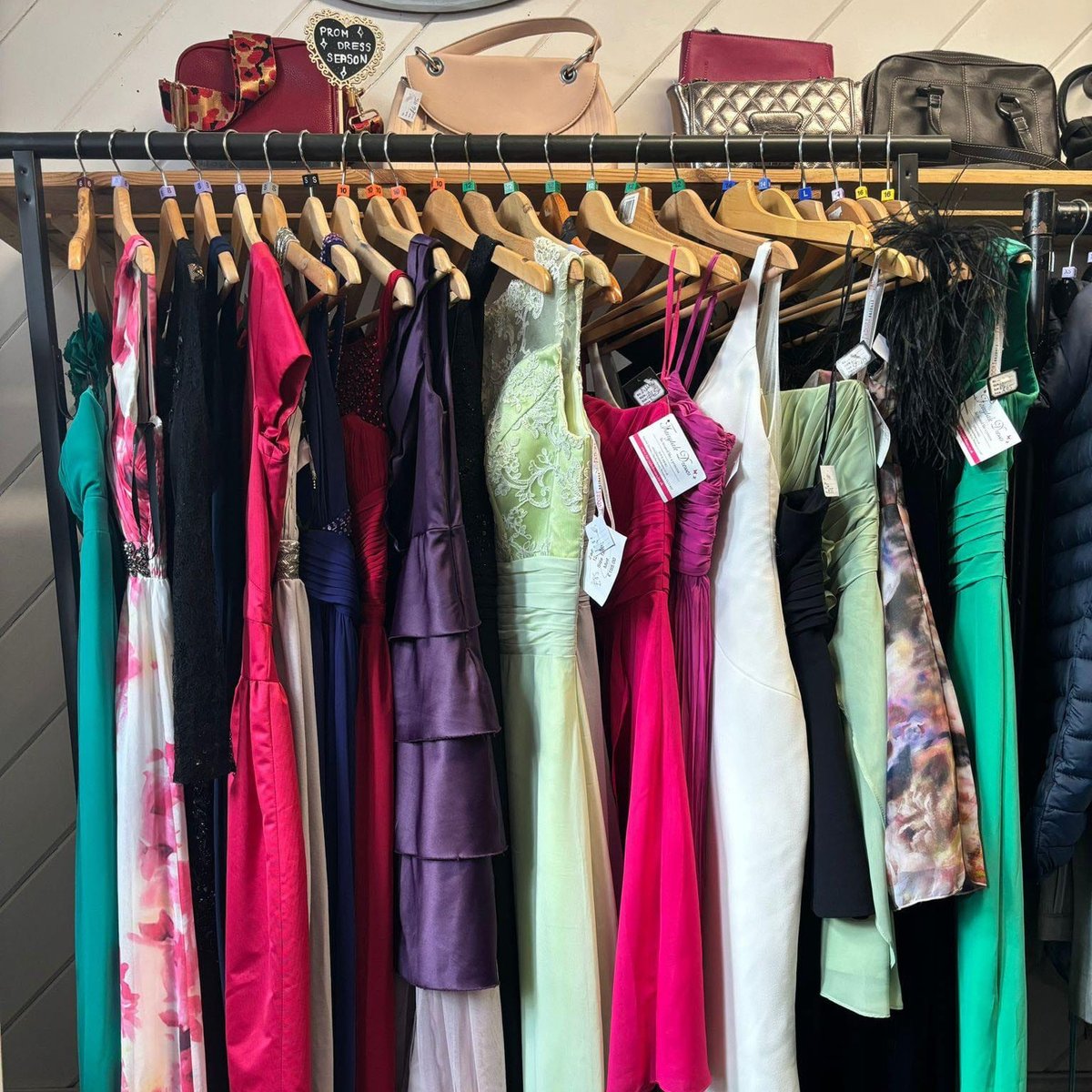 🎉 Prom night is on the horizon! Crane Quality Counselling Charity Shop, Northwich, are here to make sure you shine! 👗 Discover their stunning selection of prom dresses, all under £100, along with matching accessories, shoes, and suits. #Northwich