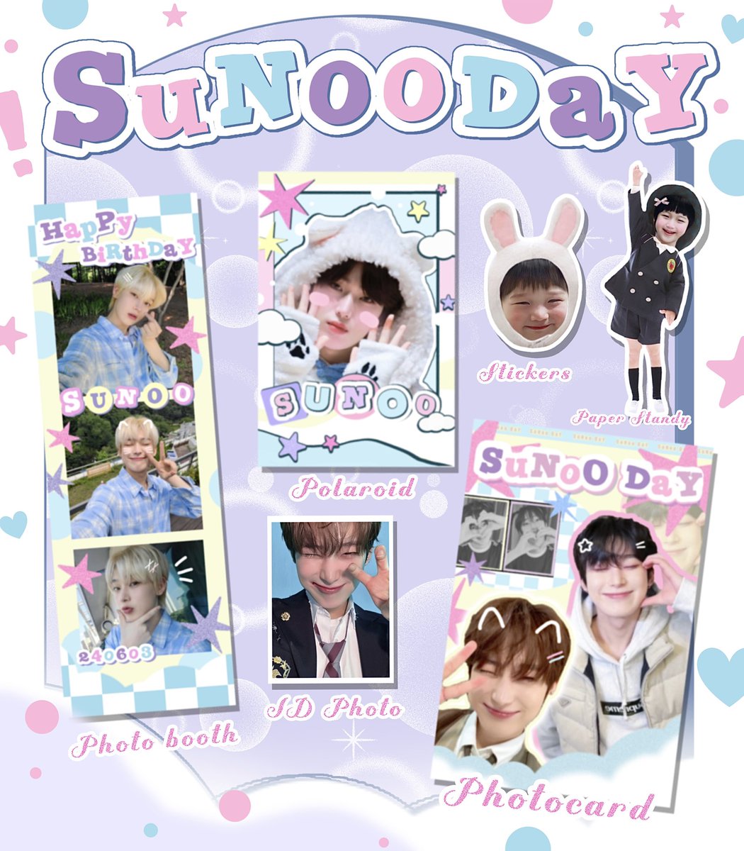 𐙚 𝓖𝓲𝓿𝓮𝓪𝔀𝓪𝔂𝓼 𝓢𝓾𝓷𝓸𝓸 𝓓𝓪𝔂 ᡣ𐭩ˎˊ˗
🍥Pls rt🪽

 =͟͟͞♡  ꒰ིྀ ᴏɴʟʏ 6 ꜱᴇᴛ ꒱ིྀ 🐈꒰ˆִっ. ɞ̴̶̷̥ˆ꒱֯💘

✩ Photobooth
✩ Polaroid
✩ Photocard
✩ Paper Standy
✩ Stickers
✩ ID Photo

💭gg from   ; 23 JUNE 20.00 🍧
🗯️shipping ; 45 ฿💌

#Happy_Sunoo_Day #HappySunooDay