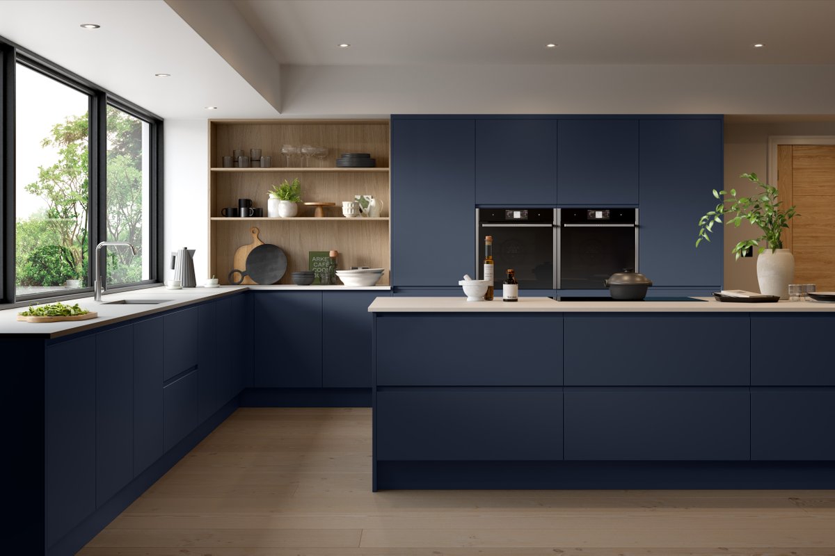 With bigger and bolder colours continuing to be very on-trend in 2024, the Jayline Supermatt Indigo Blue Kitchen is a popular choice with our BA retailers 🏠 Jayline is available in standard sized doors, drawer fronts and matching accessories.