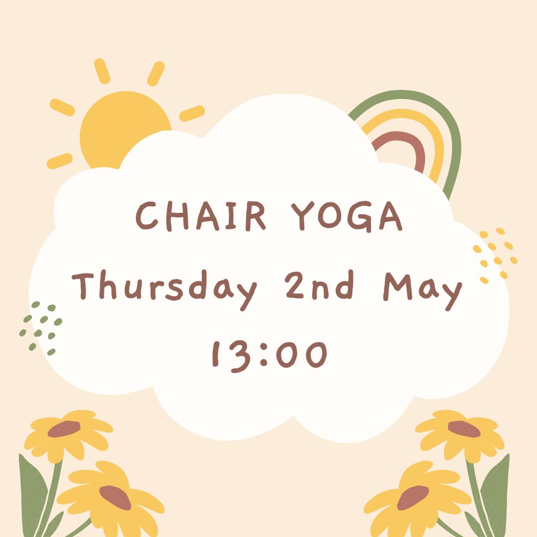 Join us for a chair yoga session on Thursday 2nd May at 1pm as part of our Study Happy initiative! 📚 Take a break and learn some stretches from our trained instructor to help you relax while studying. Book your free place here: ow.ly/6oZz50RliQt