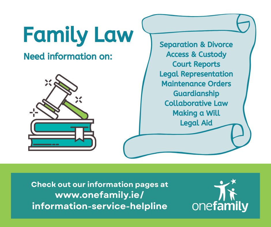 Need information on #FamilyLaw? Our Helpline Information Pages can help! Click here to learn more: onefamily.ie/information-se…
