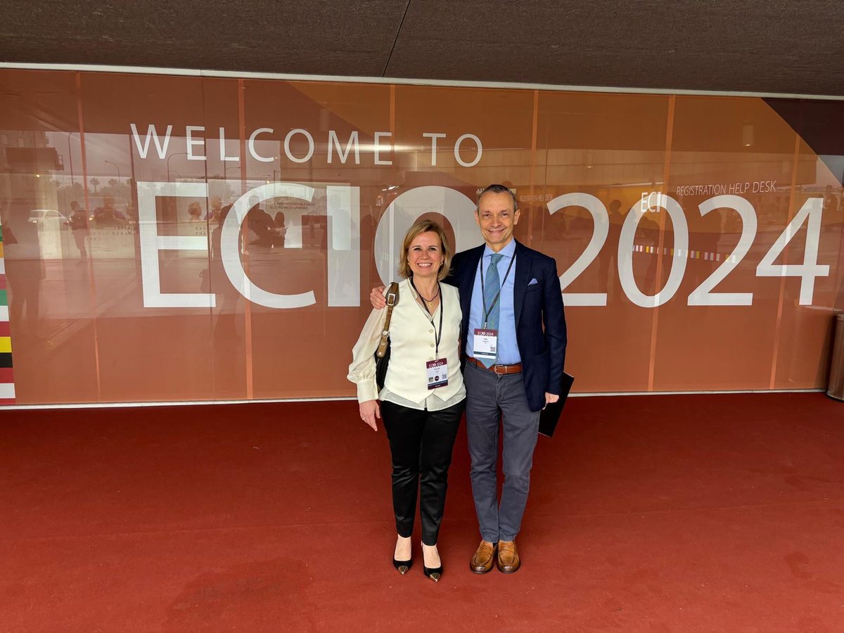 There we go! Getting ready for tomorrow's session, ECIO meets ESOT: interventional oncology & transplant oncology – evolving fields in cancer care 📸ESOT Secretary @prof_cillo & Laura Crocetti #ECIO2024 Scientific Programme Committee Chairperson @ECIOcongress