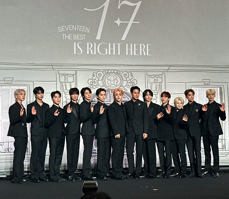 #SEVENTEEN look so stylish at their Press conference for '17 Is Right Here' earlier today! 👏💿🌎🔥👑👑👑👑👑👑👑👑👑👑👑👑👑💙🫶