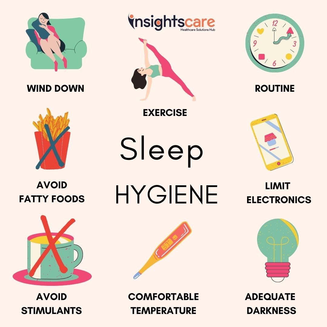 Prioritizing sleep hygiene for a well-rested mind and body.

#SleepHygiene #HealthySleepHabits #InsightsCare #SleepBetter #RestfulNights #BedtimeRoutine #SleepWell #SelfCare