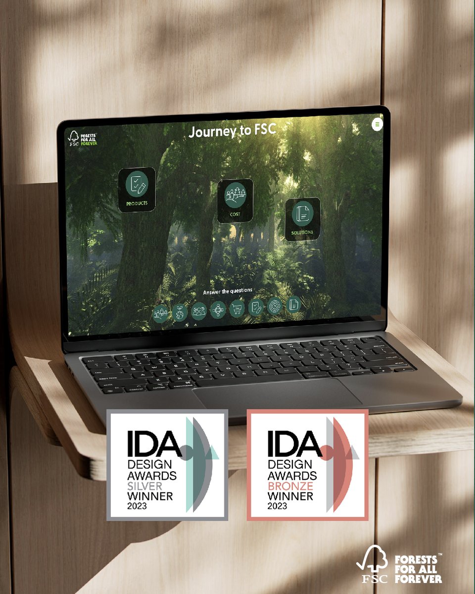 We won! The International Design Awards have recognized our 'Journey to FSC' campaign, and we couldn't be prouder. 👉 Our online game has won 3 International Design Awards - 2 silvers and 1 bronze. Test your knowledge of FSC certification for community and family forests by