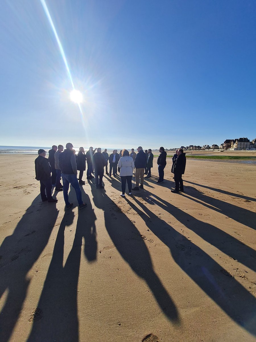 What an amazing start to the 'Brothers in Arms' tour with the author of the same, James Holland. Fantastic weather after breakfast on Sword Beach this morning. It's good to be out working with Tripsmiths and Battle Honours in Normandy.