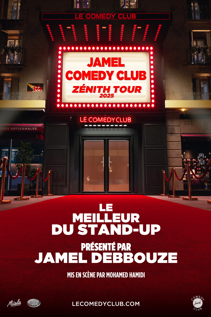🚨 JAMEL COMEDY CLUB - ZÉNITH TOUR 2025 🚨 Avec 23 dates de janvier à mars 2025 dont 2 soirées au Dôme de Paris pour clôturer cette tournée exceptionnelle, Jamel Debbouze et la Troupe du Jamel Comedy Club nous offrent une tournée avec les stars du stand-up actuel. Are you ready?