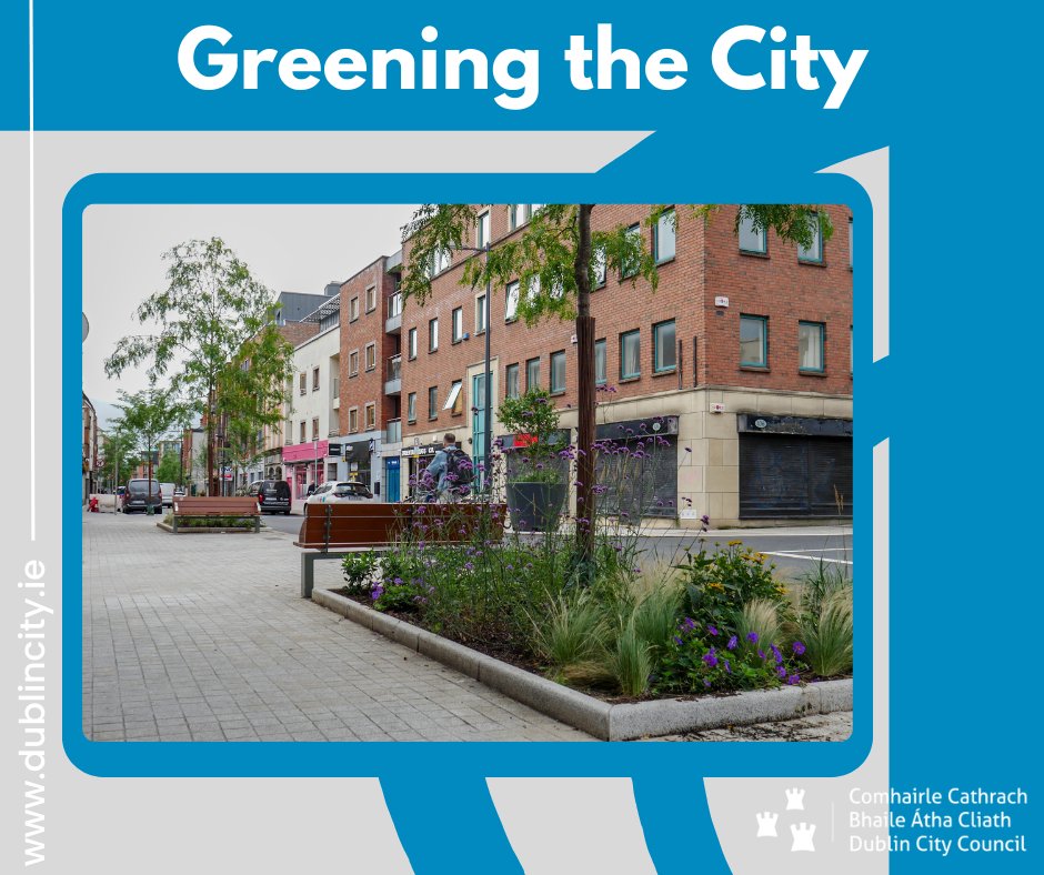 Dublin City Council is committed to providing communities access to quality greenspace and nature by developing new parks, improving greenspaces, tree-planting and other greening interventions where opportunities arise. Find out more here: bit.ly/3RlxLdu #GreeningDublin