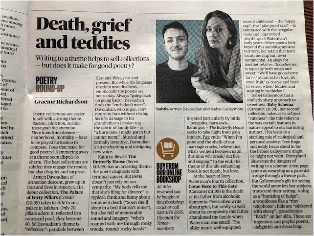 Great to see this thoughtful review of ⁦@BevisKathryn⁩ ‘The Butterfly House’ in ⁦@thesundaytimes_at the weekend. Very moving.