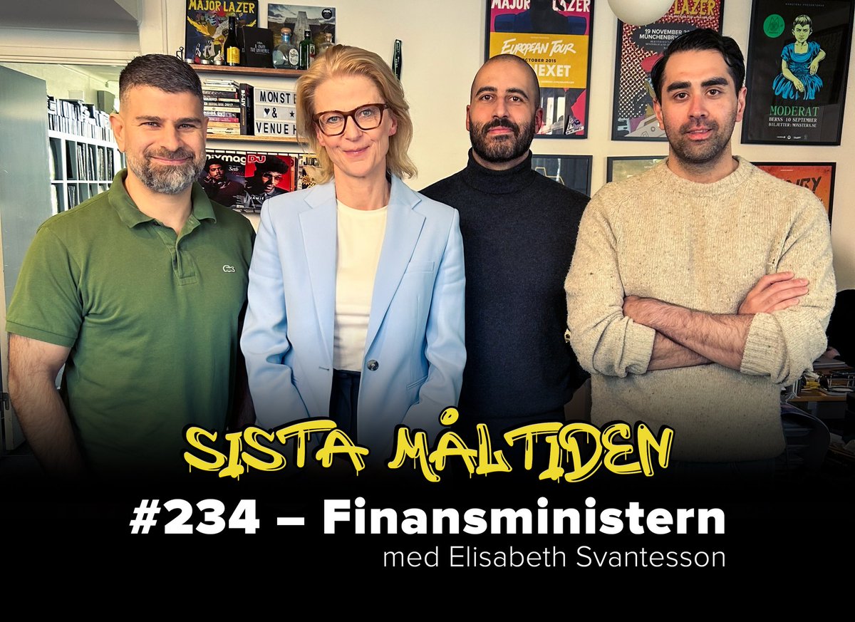 Sveriges finansminister Elisabeth Svantesson gästar Sista Måltiden