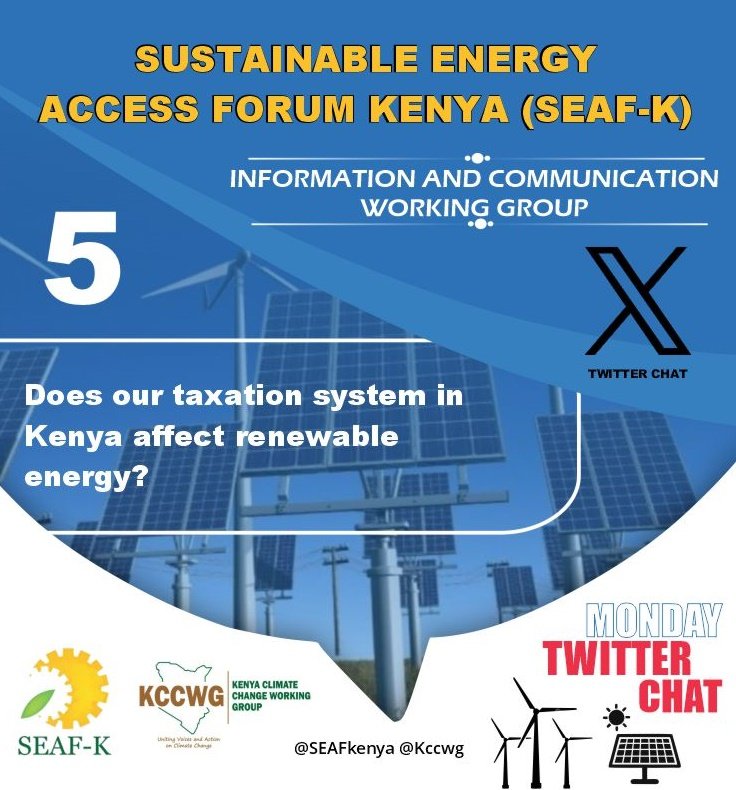 How does our tax system affect renewable energy use in the country @PowerUpEveryone @GreenFaith_Afr @KCCWG #SustainableEnergyKE