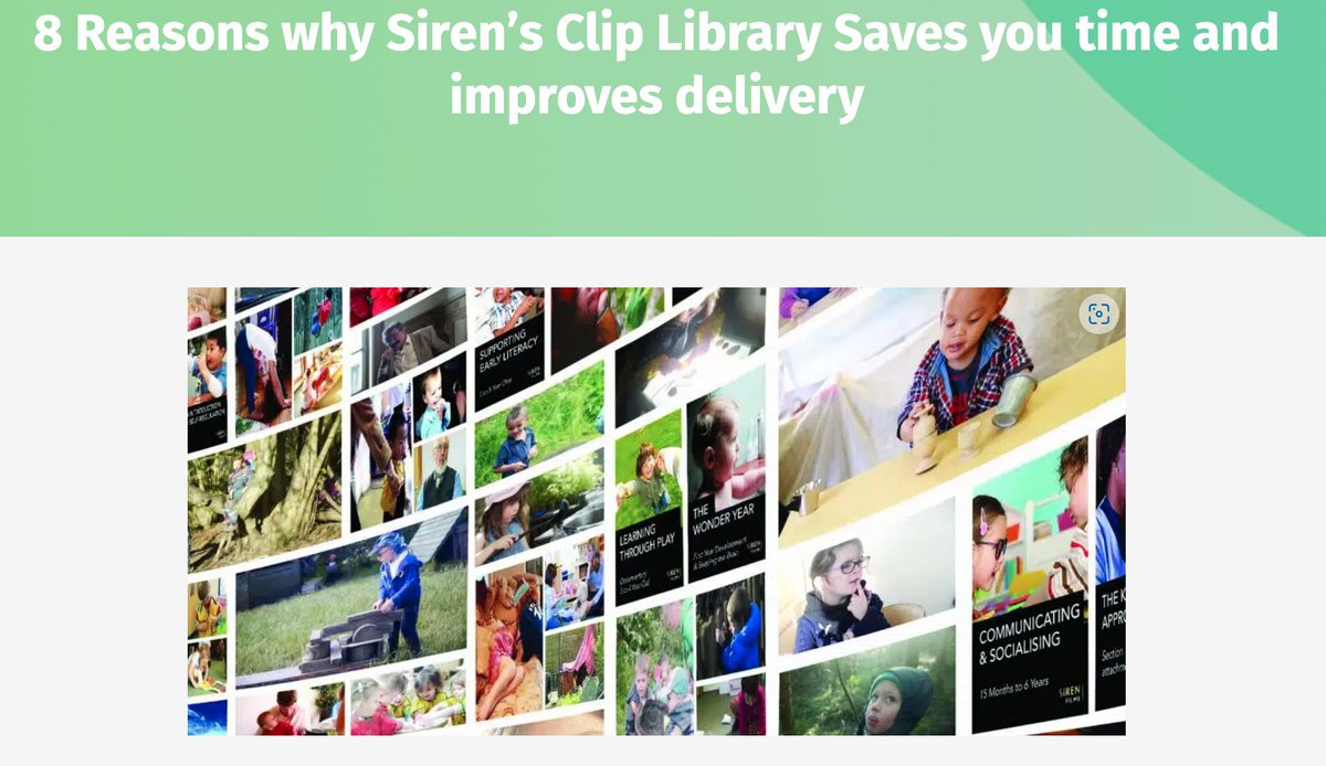 It seems that learning resources are seen as a luxury in the EY sector- which is wrong 🫤 Here are some reasons how our clip library can save you money, time and will help with quality delivery: sirenfilms.co.uk/8-reasons-why-…