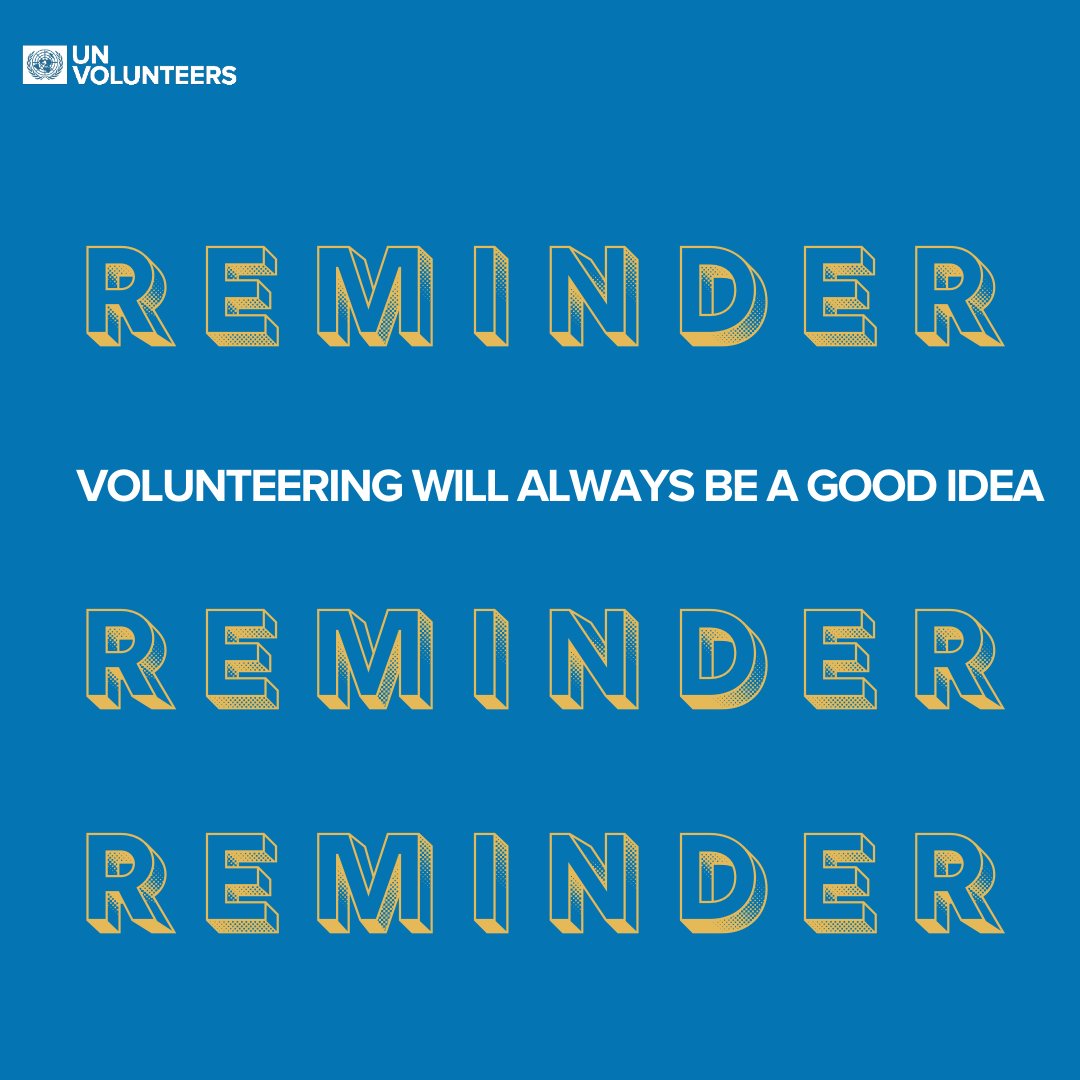 Every day is a good day to volunteer. Visit our unified volunteer platform 🔗app.unv.org🔗 to start your online or onsite volunteering journey today.