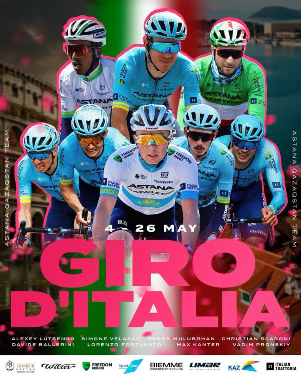 .@AstanaQazTeam para o @giroditalia