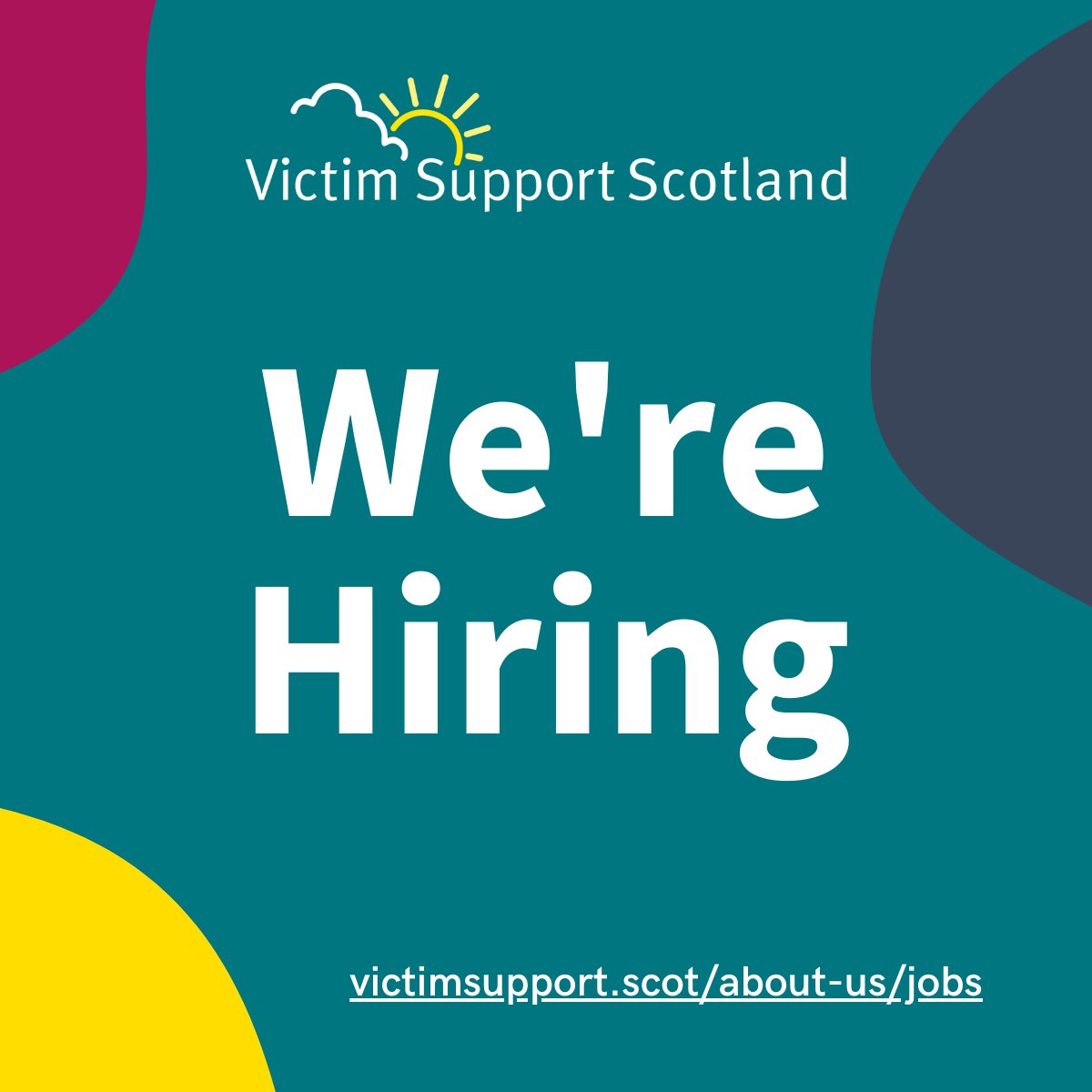 We're hiring! We currently have a range of exciting roles open - take a look: - 4 x Support Co-ordinators - Falkirk, Lerwick, Motherwell, Lanark - Accountant - Edinburgh - Locality Manager - Inverness Find out more and apply here: victimsupport.scot/about-us/jobs/