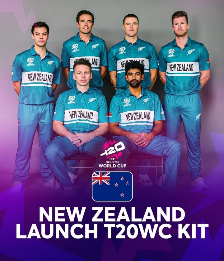 Newzealand's T20 World Cup Jersey is here.... looking gorgeous 😍 😍 #T20WorldCup24 #NewZealand