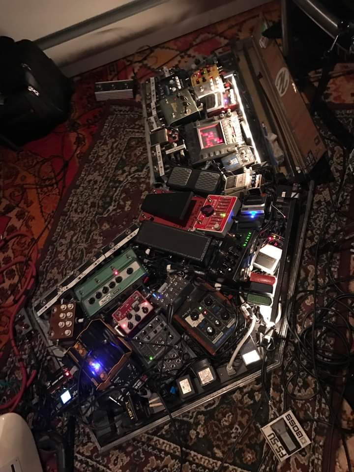 Pedalboard of an actual dickhead from 'Pedalboards of Actual Dickheads Group' on Facebook.