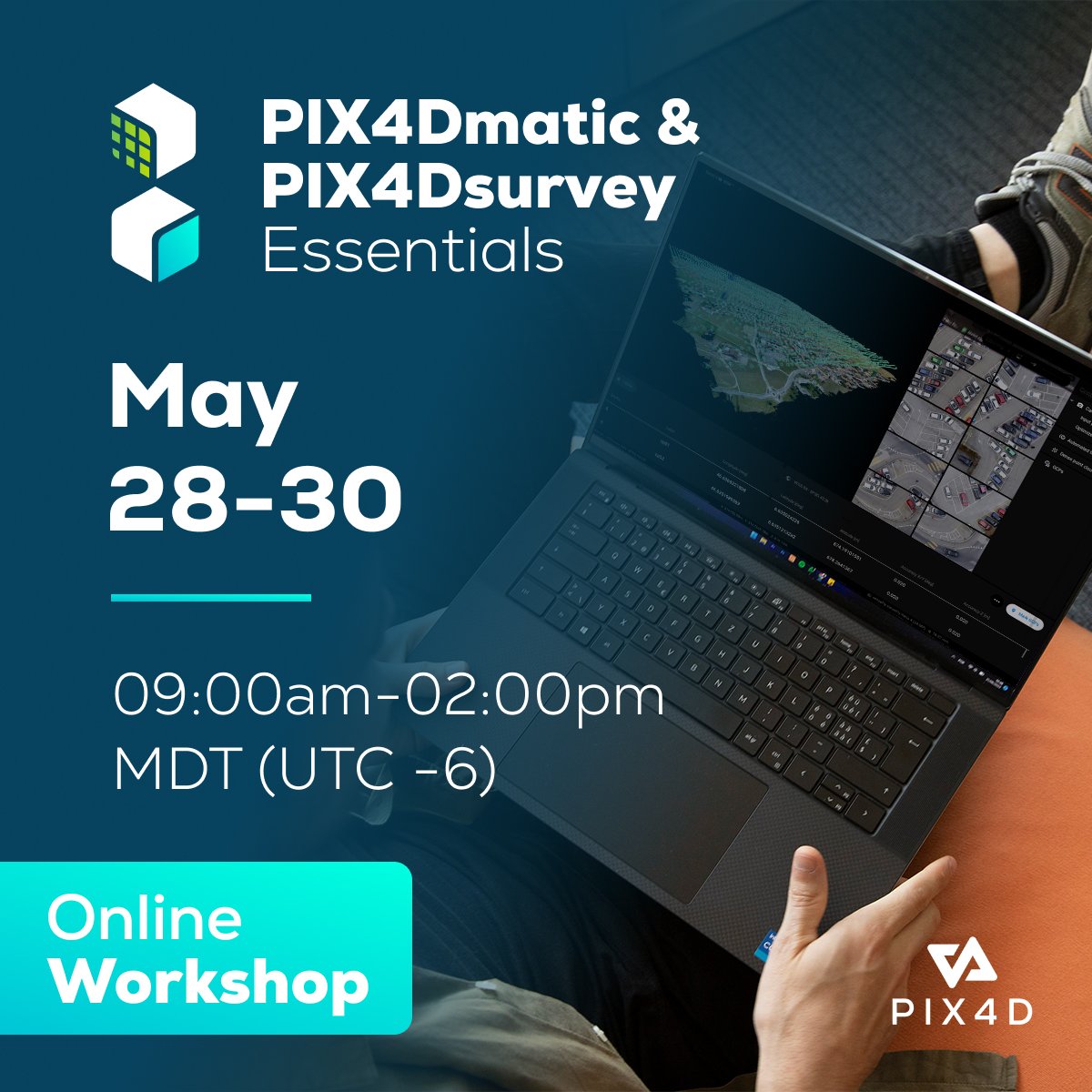 📆 Sign up for our next #PIX4Dmatic & #PIX4Dsurvey online workshop! May 28-30th. Register today (by April 30th) and use EARLYBIRD coupon code to save 130 USD! 💰 Register here: hubs.li/Q02vjmmC0