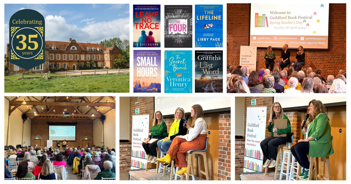 Thanks to everyone that came to Spring Readers' Day yesterday - we can't think of a better way to kick off events for our 35th year! @elliekeel1 @JoCallaghanKat @thebobpalmer @LibbyPageWrites @veronica_henry @ellygriffiths @PatriciaNicol @GuildfordBooks @WHorsleyPlace