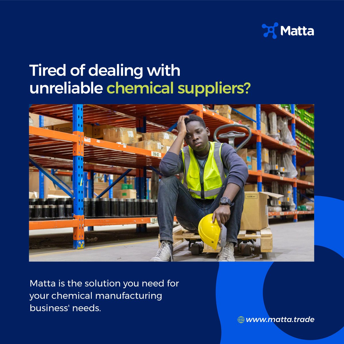 Ditch the supplier drama!
Matta streamlines chemical procurement.
Say goodbye to unreliable sources & headaches! #Matta #ChemicalManufacturing