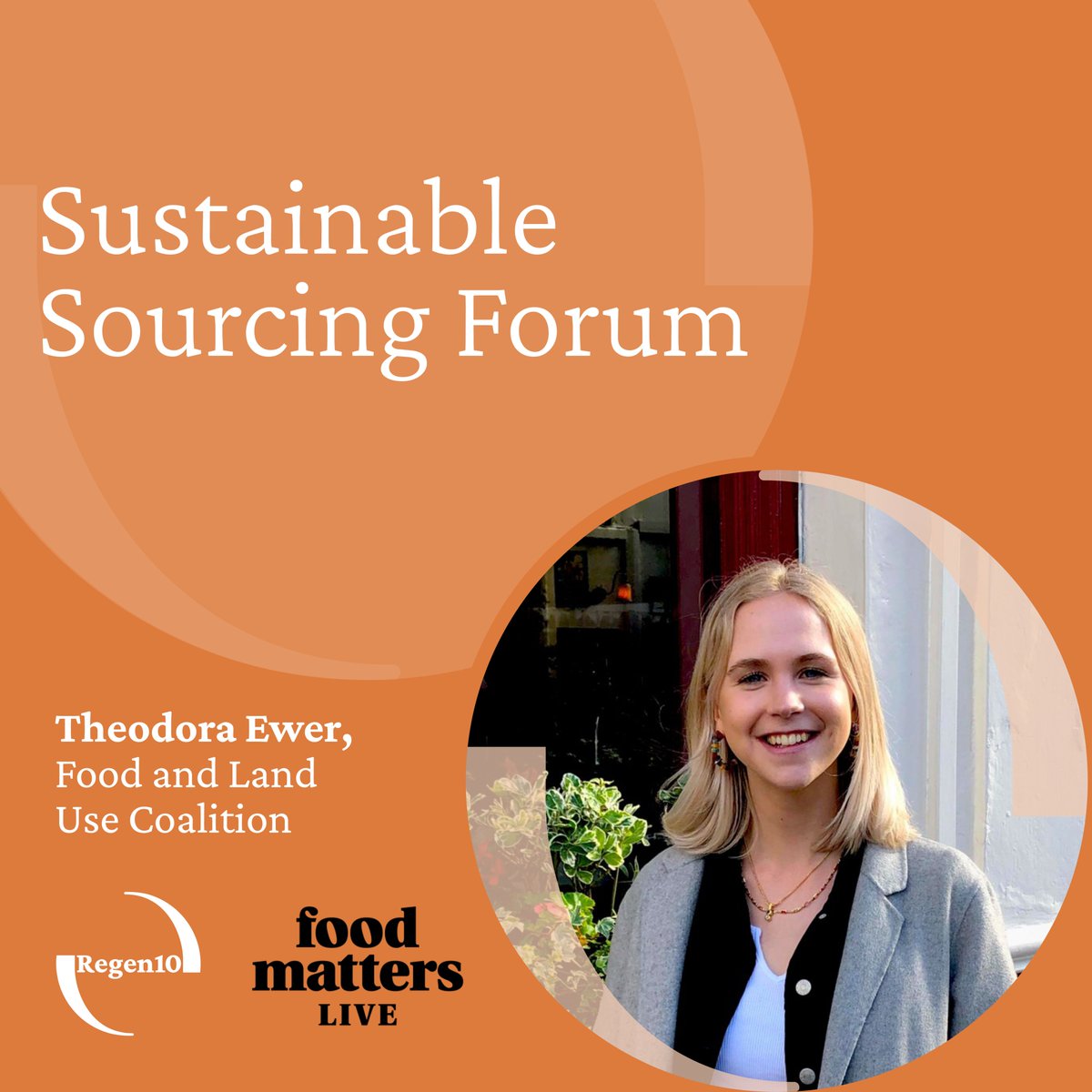 Regen10 partner @SYSTEMIQ_Ltd's Theodora Ewer spoke at @FoodMattersLive's Sustainable Sourcing Forum last week on ‘Realising the potential of regenerative agriculture and what it means for the supply of sustainable ingredients’.