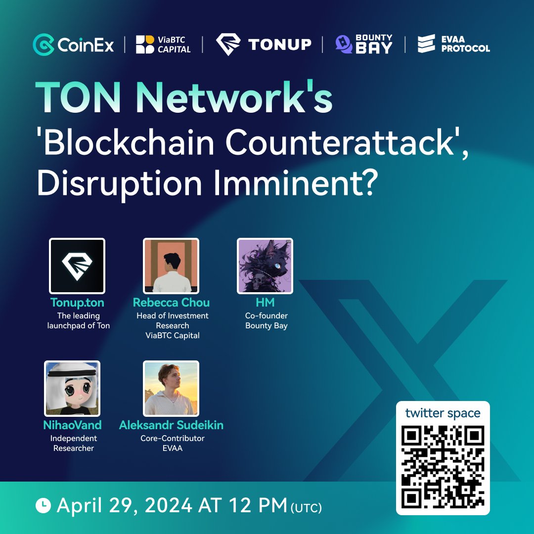 Just 2 hours until our Twitter Space begins! Make sure to set a reminder and join us! Join: twitter.com/i/spaces/1ynJO… 🎙️: @TonUP_io - Leading Launchpad for TON @rccrypto17 - Head of Investment Research, @ViabtcCapital HM - Co-founder, @0xBountyBay @nihaovand - Independent…