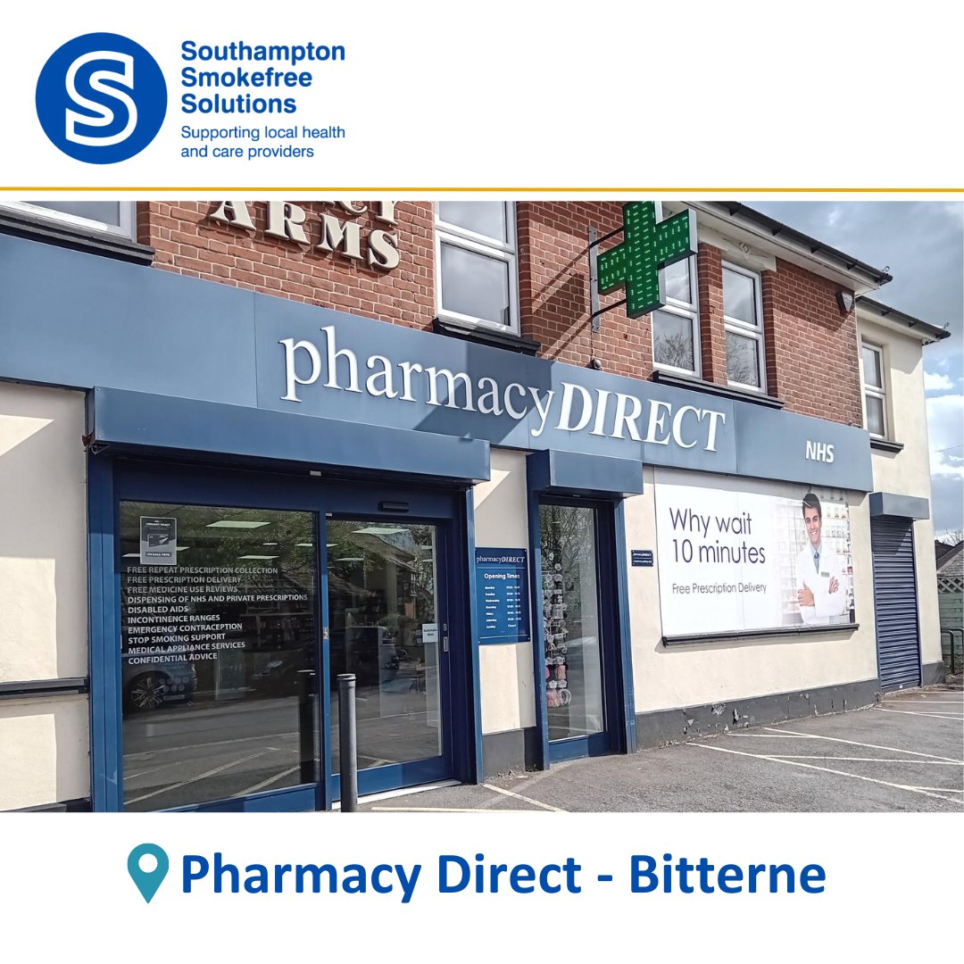 Did you know Pharmacy Direct, Bitterne is just one of the many pharmacies is Southampton that offers a free Stop Smoking Service?

#Free #StopSmoking #Pharmacy #QuitSmoking #Southampton