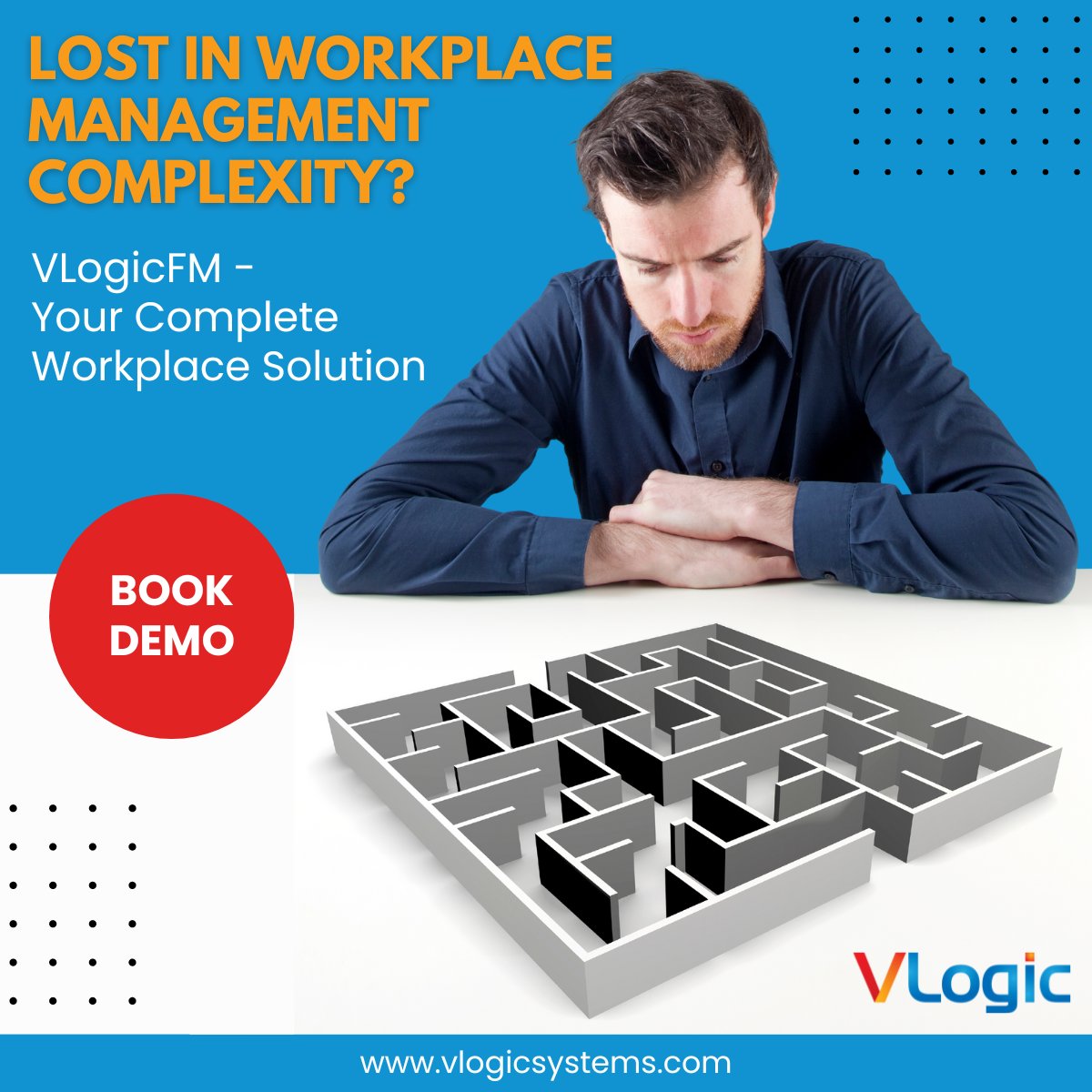 Say goodbye to siloed facility management!

VLogic's #IWMS integrates  #CAFM, #CMMS, #hotdesking, #officehoteling, & #helpdesk into one user-friendly platform.
Streamline your Workplace operations and Boost productivity.
Book a free demo: rb.gy/c68kxo