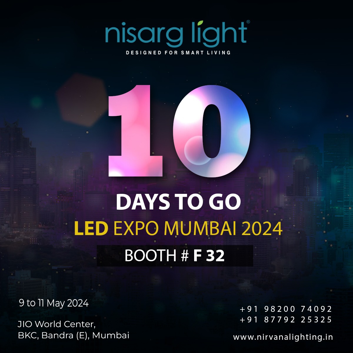 nirvana_light's tweet image. "Get ready to immerse yourself in the world of innovative lighting solutions! 💡 LED Expo Mumbai 2024, just 10 days away, promises cutting-edge technology and industry insights. Let's light up the future together! 🌃 #LEDExpoMumbai2024 #LightingInnovations #TechnologyForward"