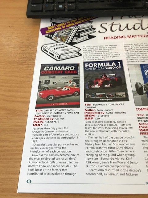 Camaro Concept Cars (9781613257579) review in TKC magazine!