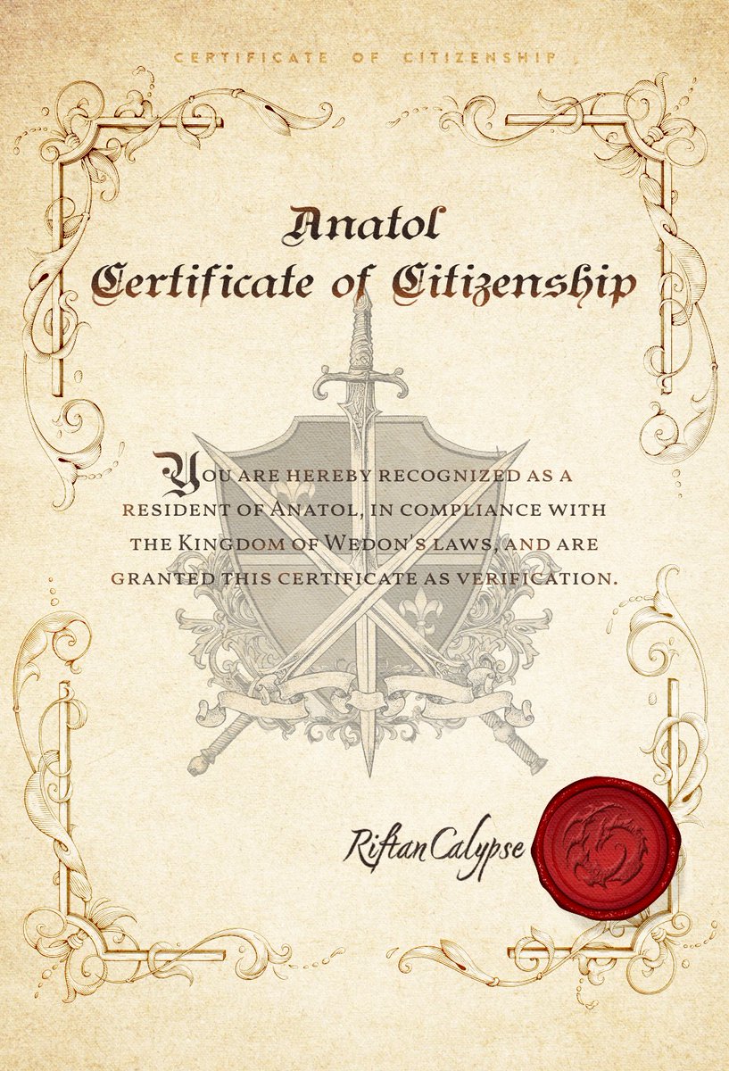 My certificate of Anatol citizenship awarded today. 🥹💃
#상수리나무아래
#undertheoaktree
#manta