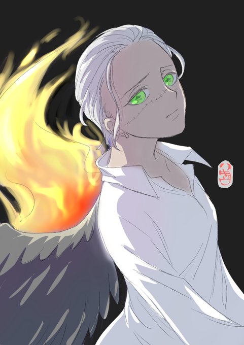 「fire white hair」 illustration images(Latest)
