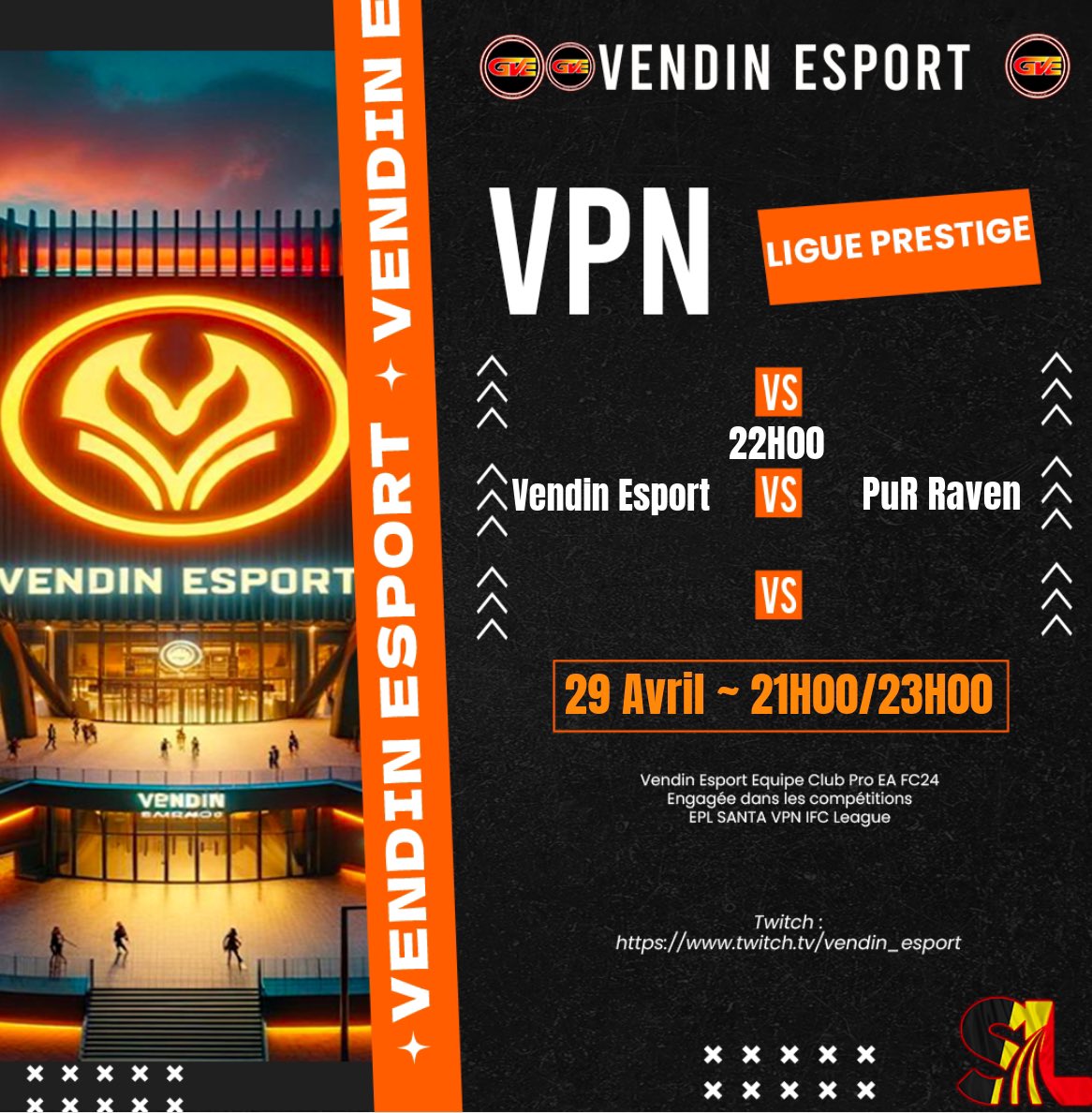 👋salut à tous👋

⚽️Voici nos matchs de la soirée sur 3 compète différente⚽️

<a href="/EProLeague11v11/">EPro League</a> @SantaBelgique <a href="/VPN_France_/">Virtual Pro Network 🇨🇵</a>